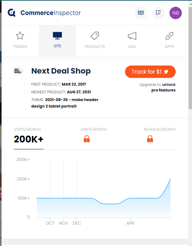 Commerce Inspector site Extension