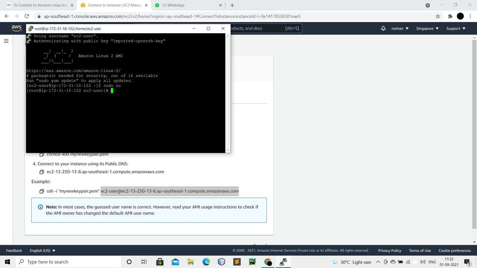 How to Connect to Amazon Linux Instance from Windows Client Operating