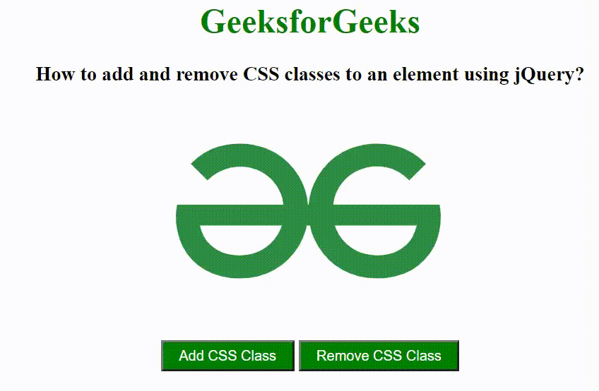 How to add and remove CSS classes to an element using jQuery