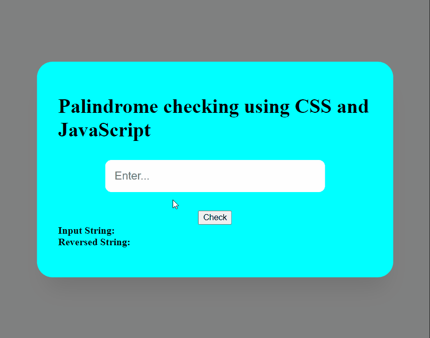 How to check the given string is palindrome using JavaScript
