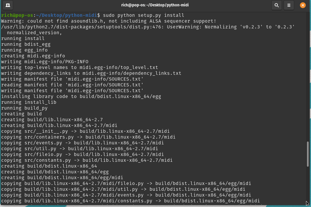 How to Install midi, midi_maniulation for Python on Linux?