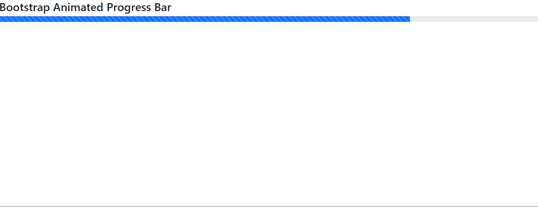 How to create a progress bar using bootstrap ?