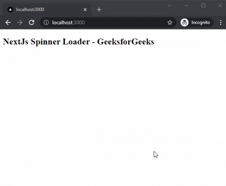 How to Add Spinner Loader in Next.js ?