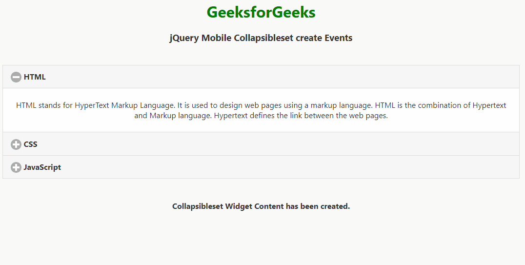 jQuery Mobile Collapsibleset create Event