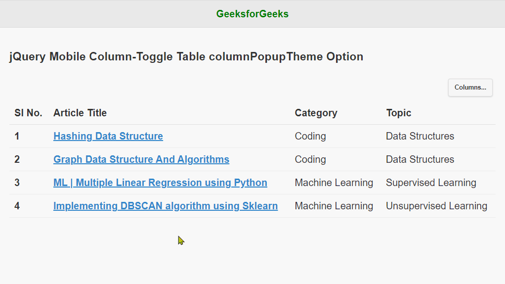 jQuery Mobile ColumnToggle Table columnPopupTheme Option