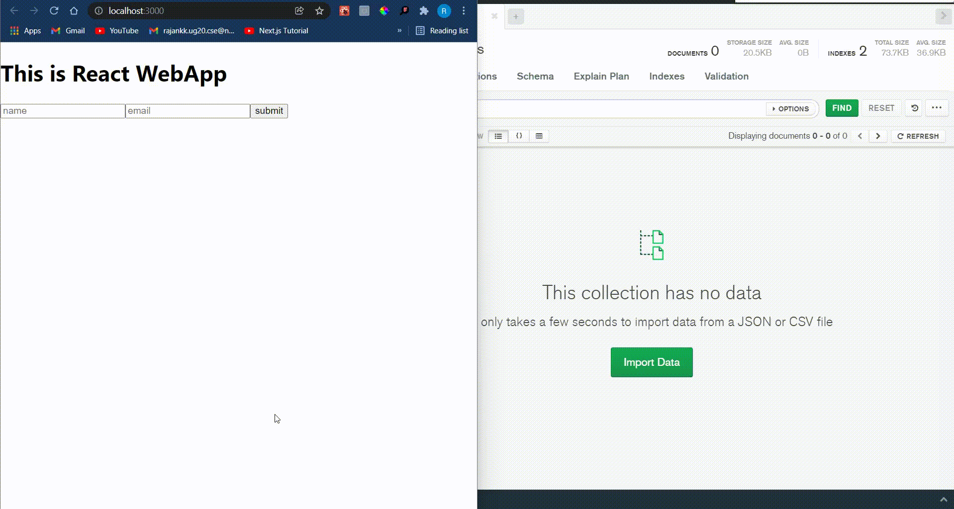 How to connect MongoDB with ReactJS ?