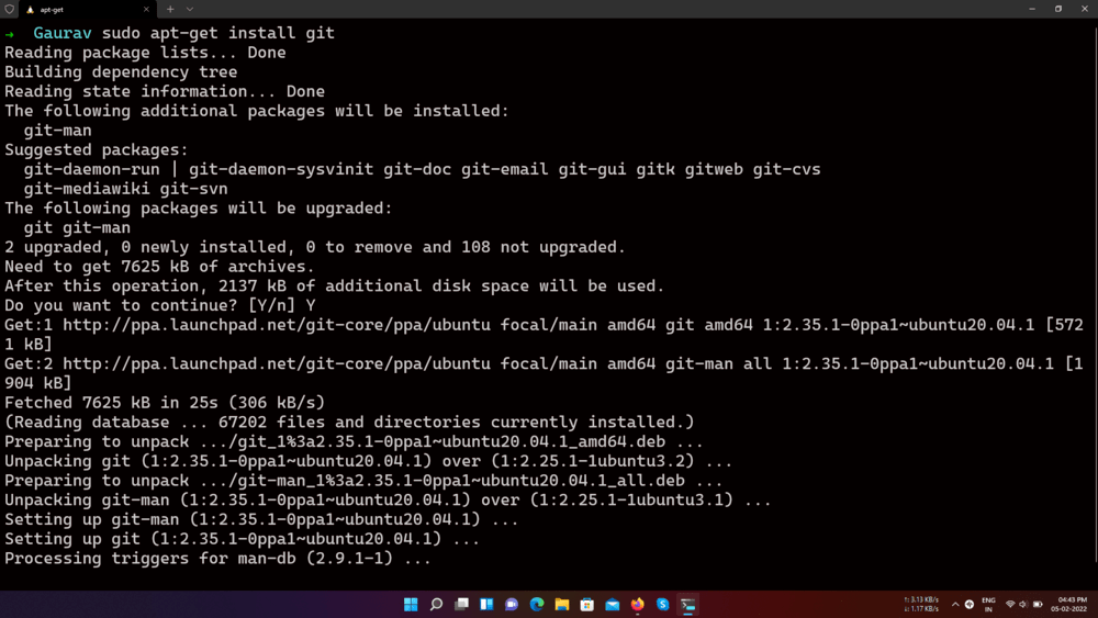 How to Install Git on Windows Subsystem for Linux?