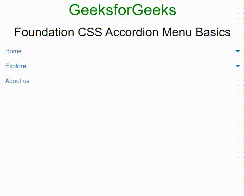 Foundation CSS Accordion Menu Basics