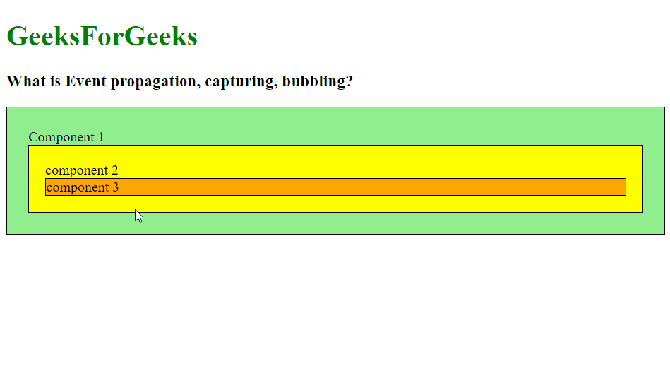 What is Event propagation, capturing, bubbling ?