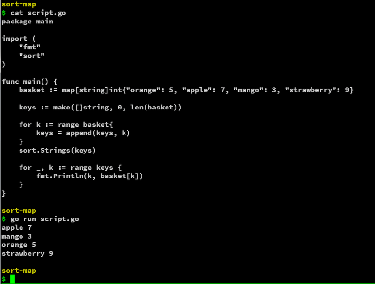 How to Sort Golang Map By Keys or Values?