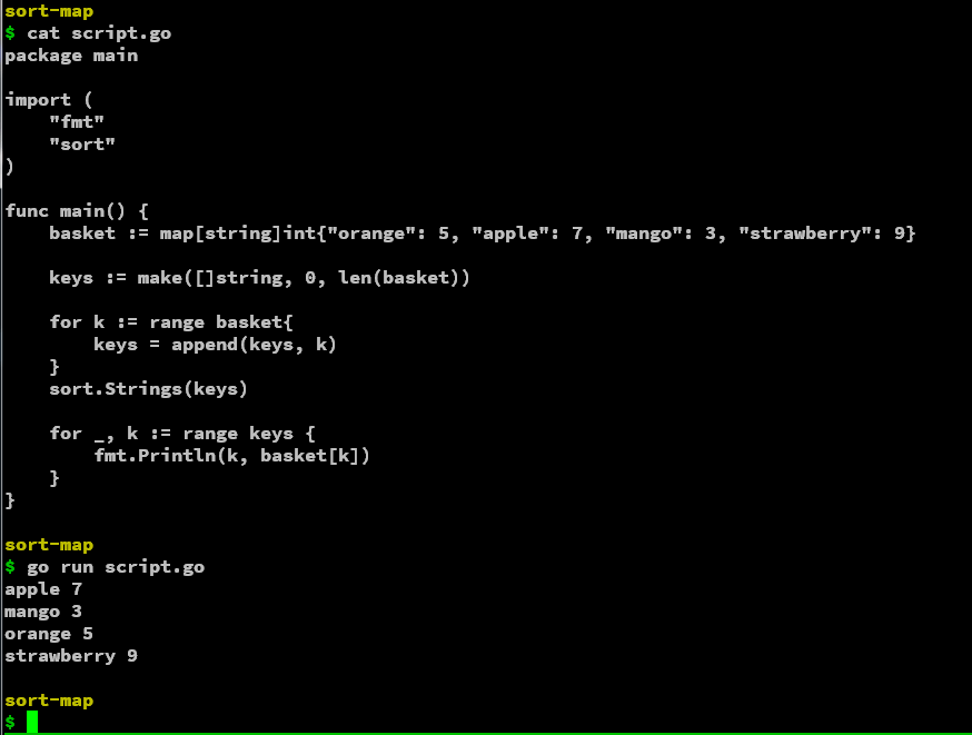 How to Sort Golang Map By Keys or Values?