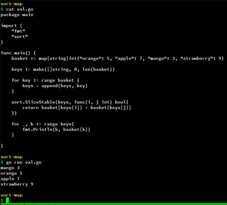 How to Sort Golang Map By Keys or Values?