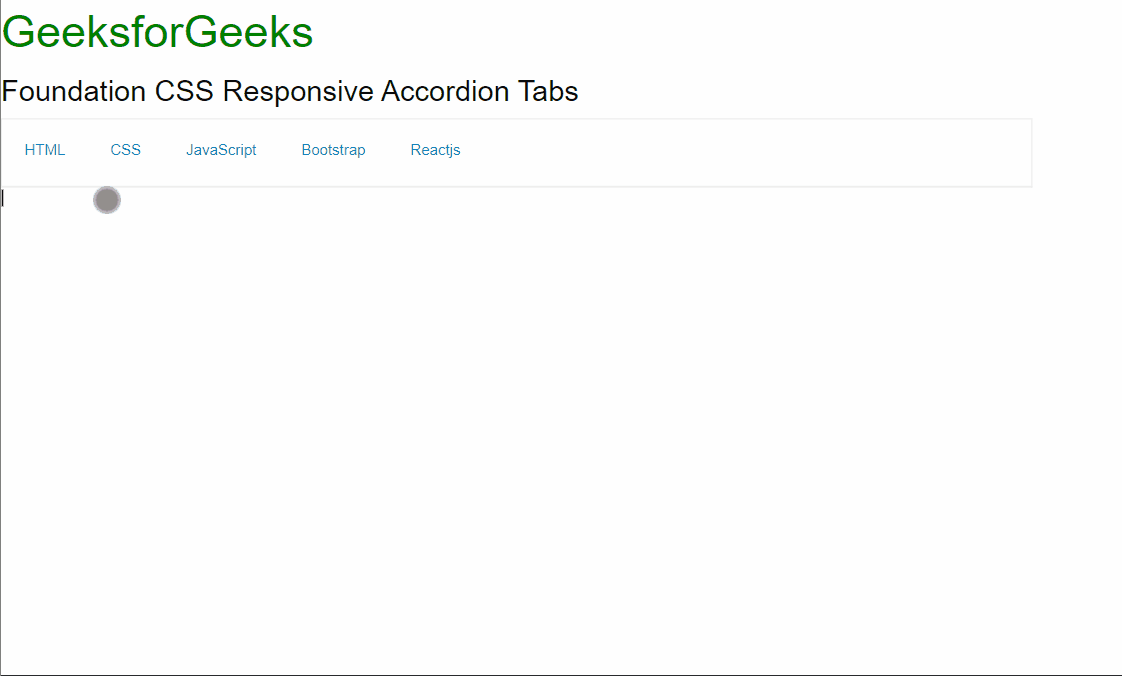 Foundation CSS Responsive Accordion Tabs