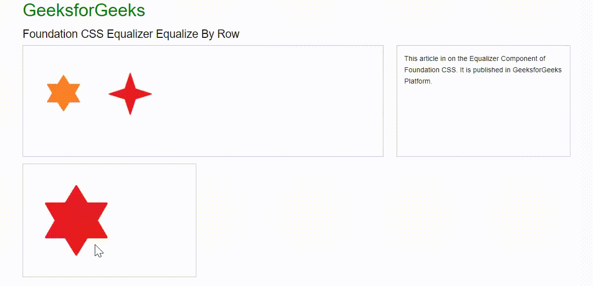 Foundation CSS Equalizer Equalize By Row