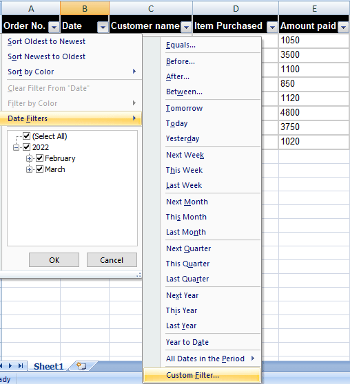 How to Filter Data in Excel?