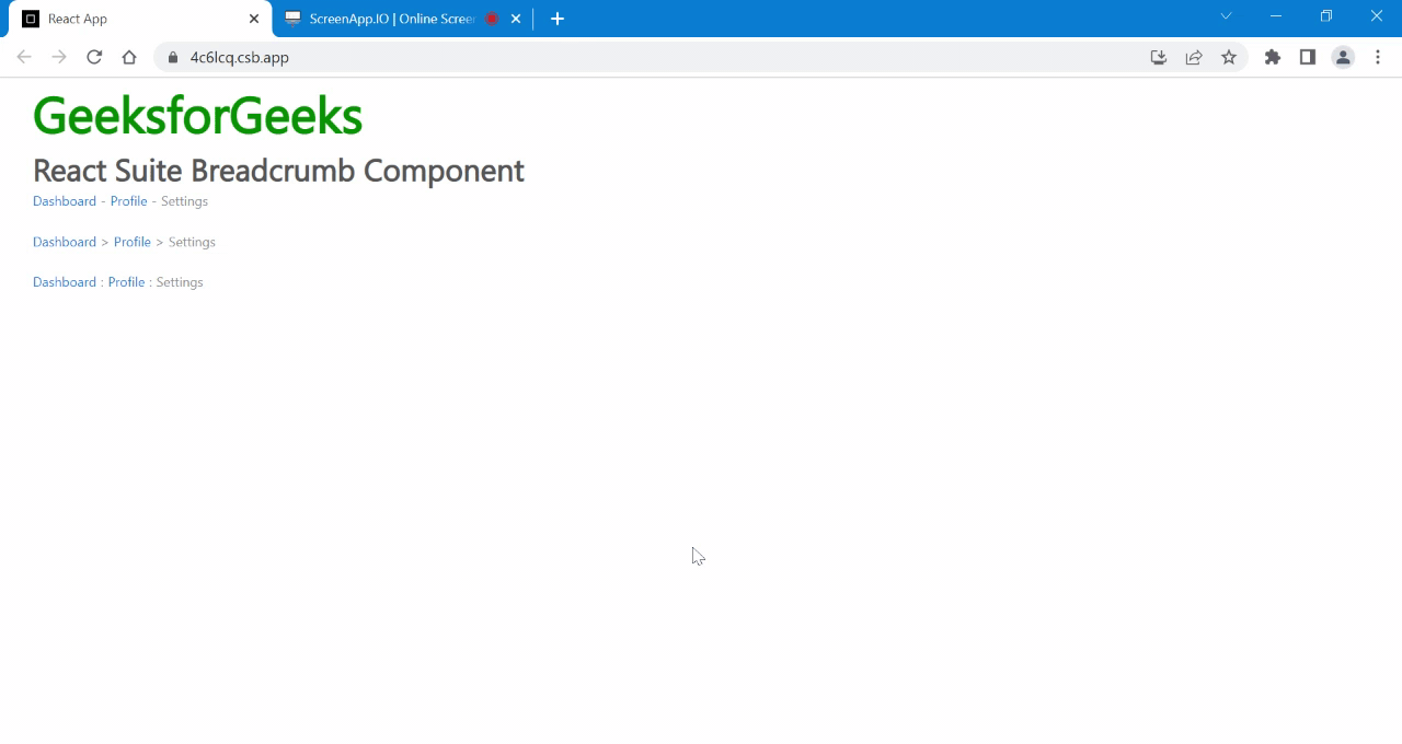 React Suite Breadcrumb Component