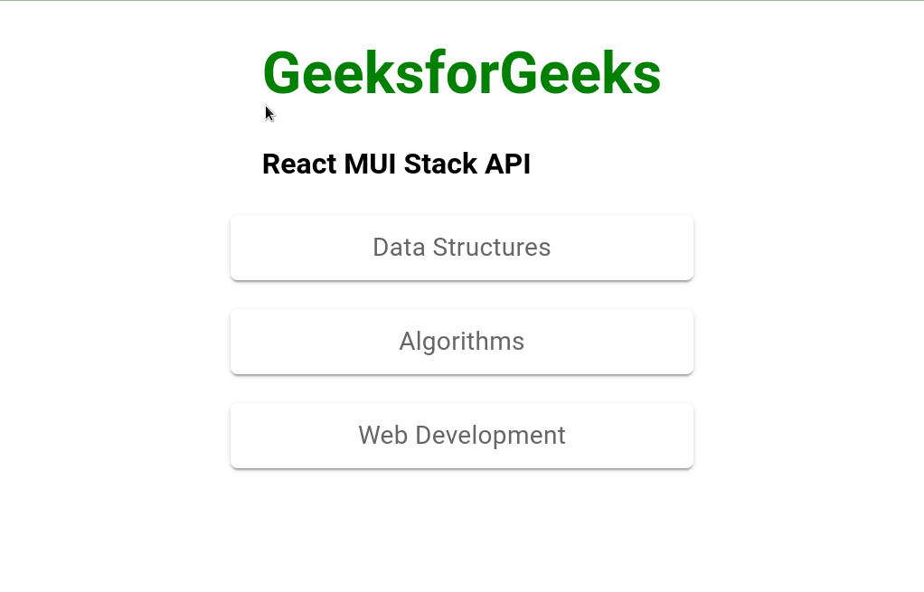 React MUI Stack API
