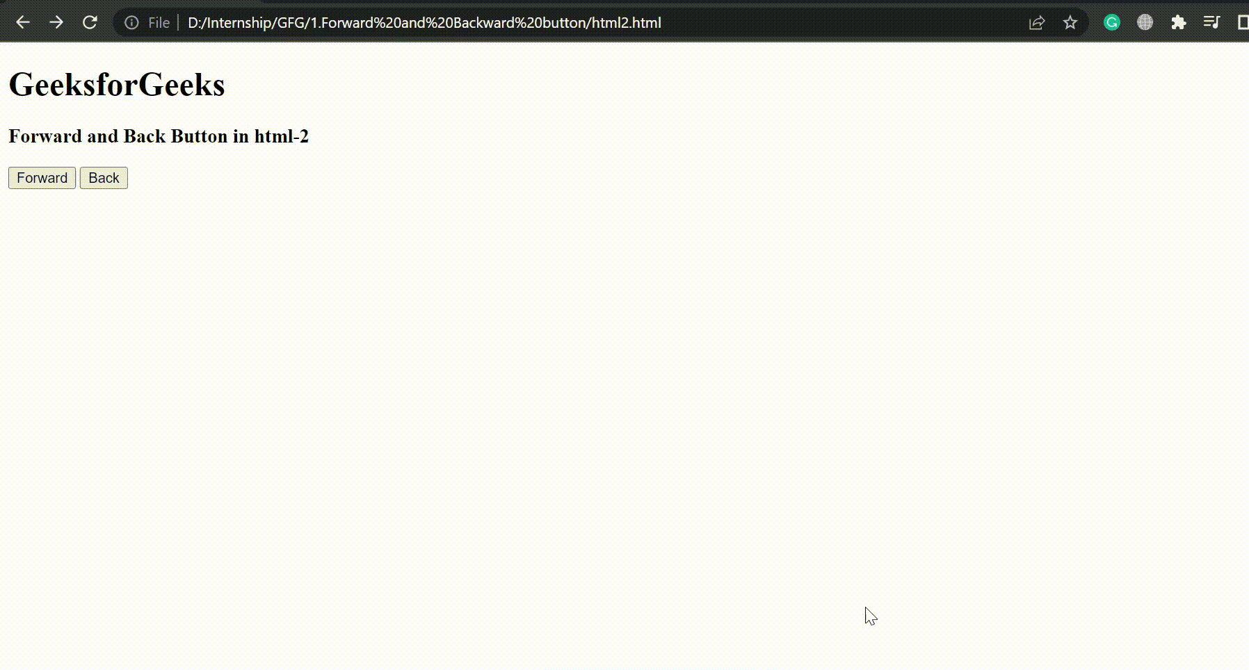 How to handle Backward & Forward Buttons using JavaScript ?