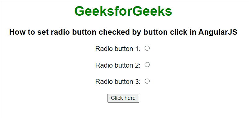How to set radio button checked by button click in AngularJS