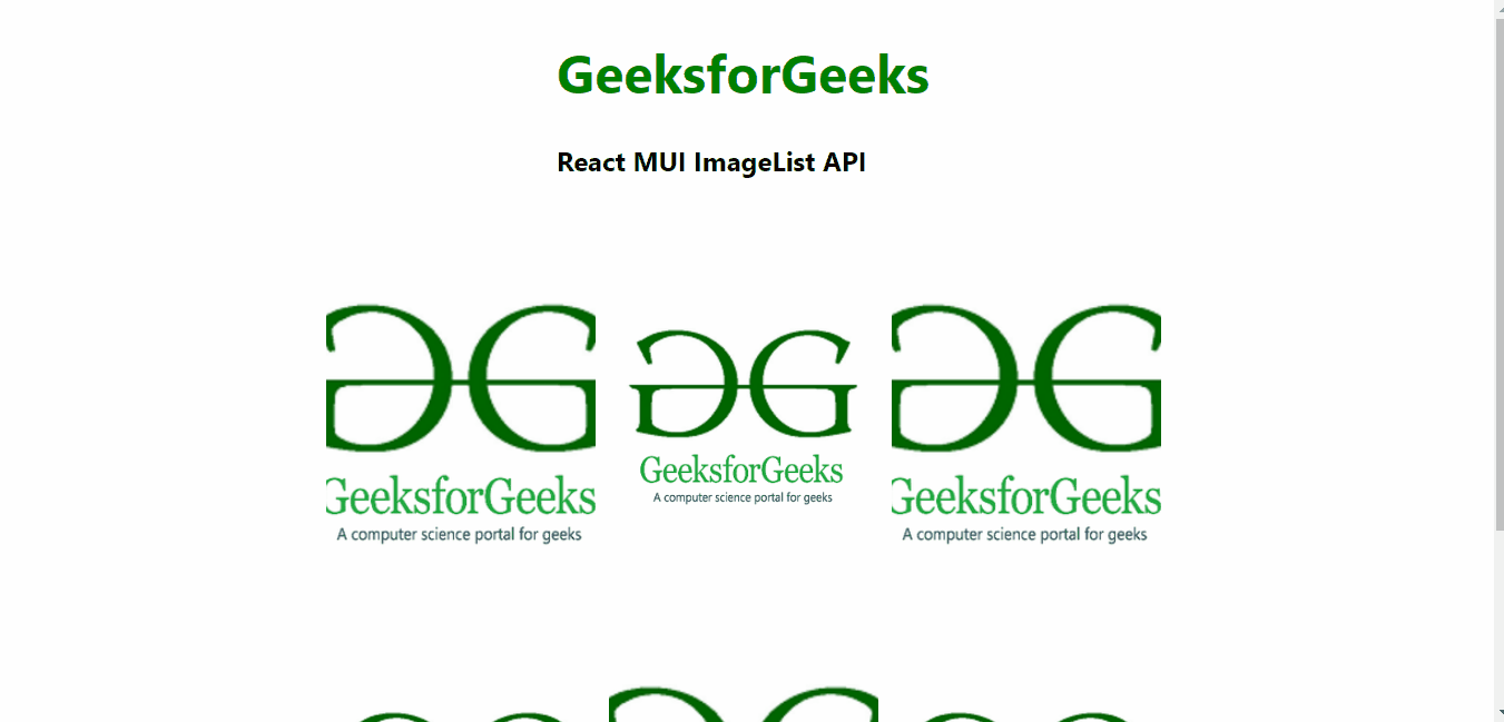 React MUI ImageList API