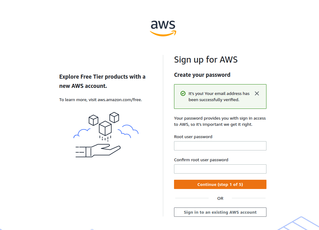 Amazon  Services (AWS) Free Tier Account Set up