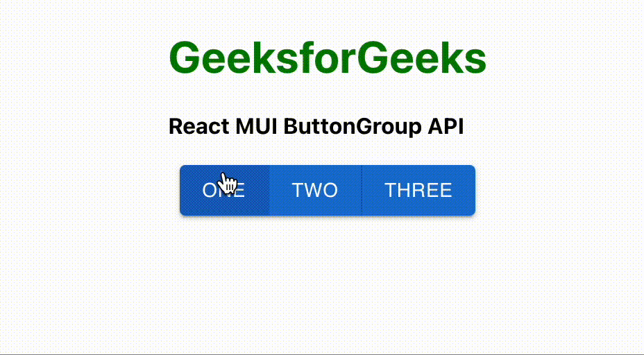 React MUI ButtonGroup API
