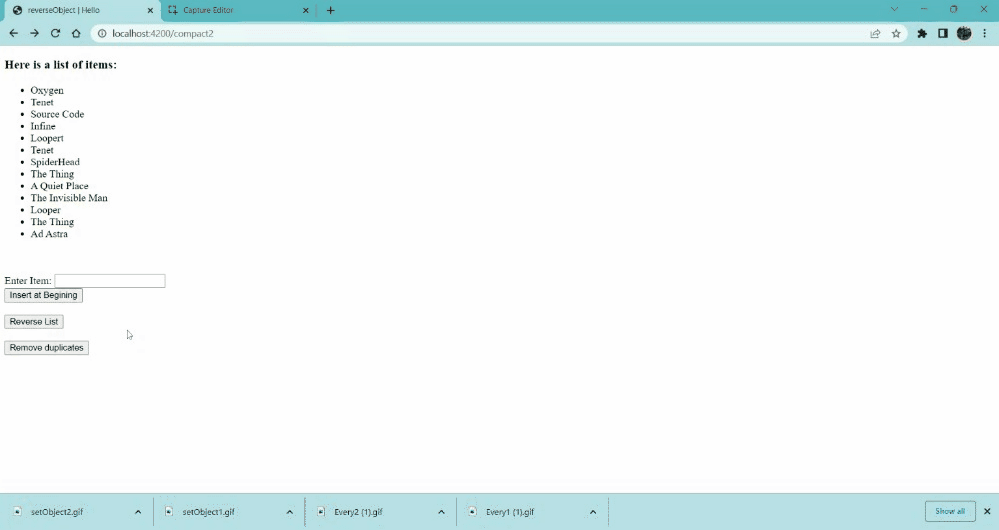 Ember.js Ember.NativeArray reverseObjects() Method
