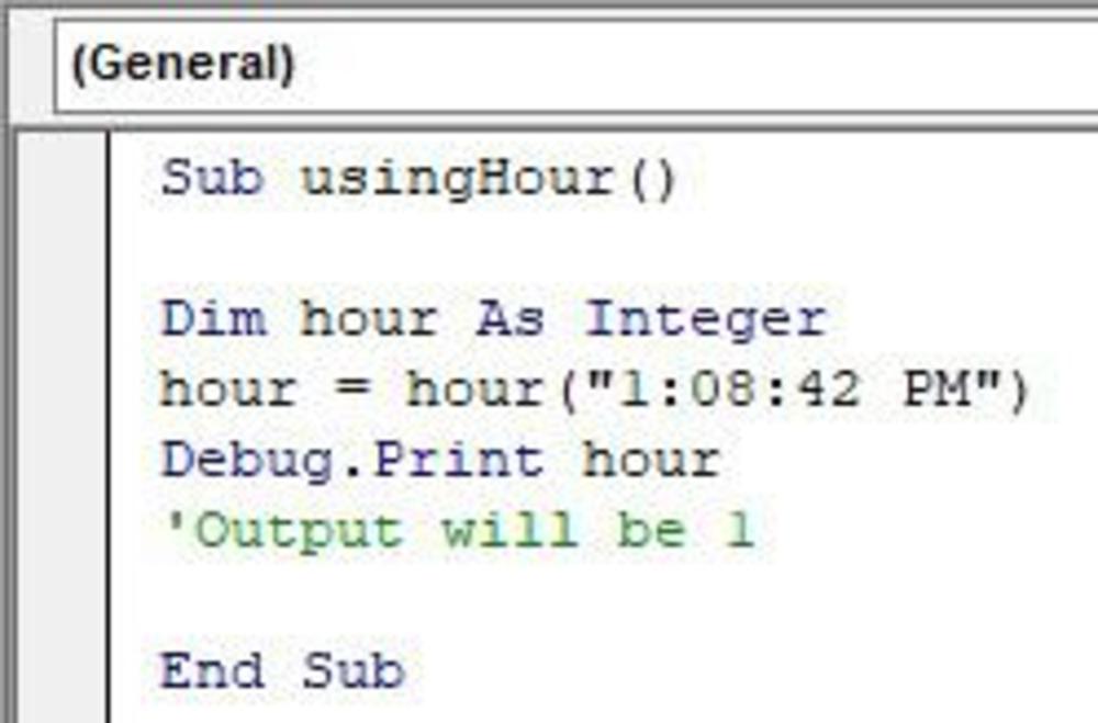 VBA Date and Time Functions in Excel