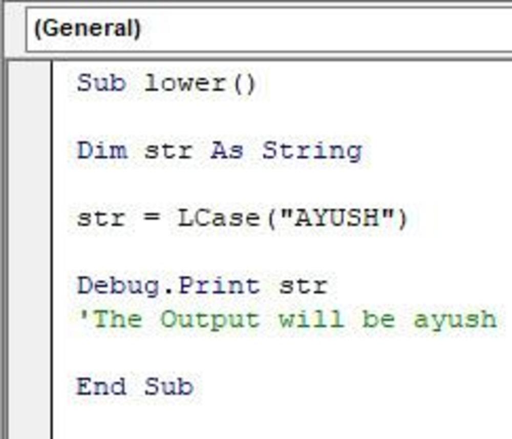 VBA Strings in Excel