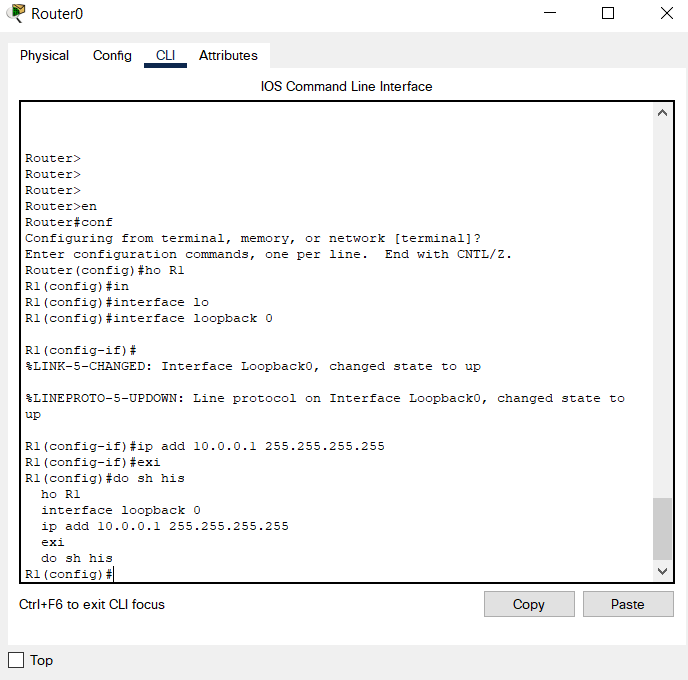Configuring a Loopback Interface in Cisco