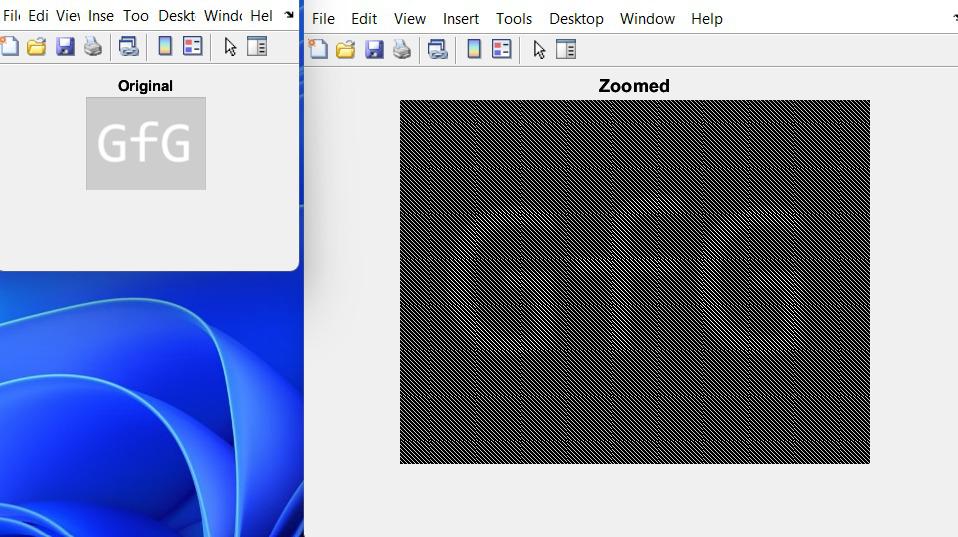 Image Zooming in MATLAB