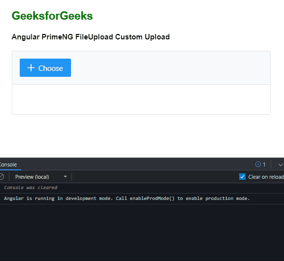 Angular PrimeNG FileUpload Custom Upload