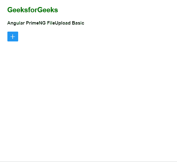 Angular PrimeNG FileUpload Basic