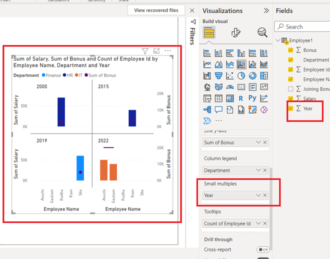 Power BI Create a Combo Chart