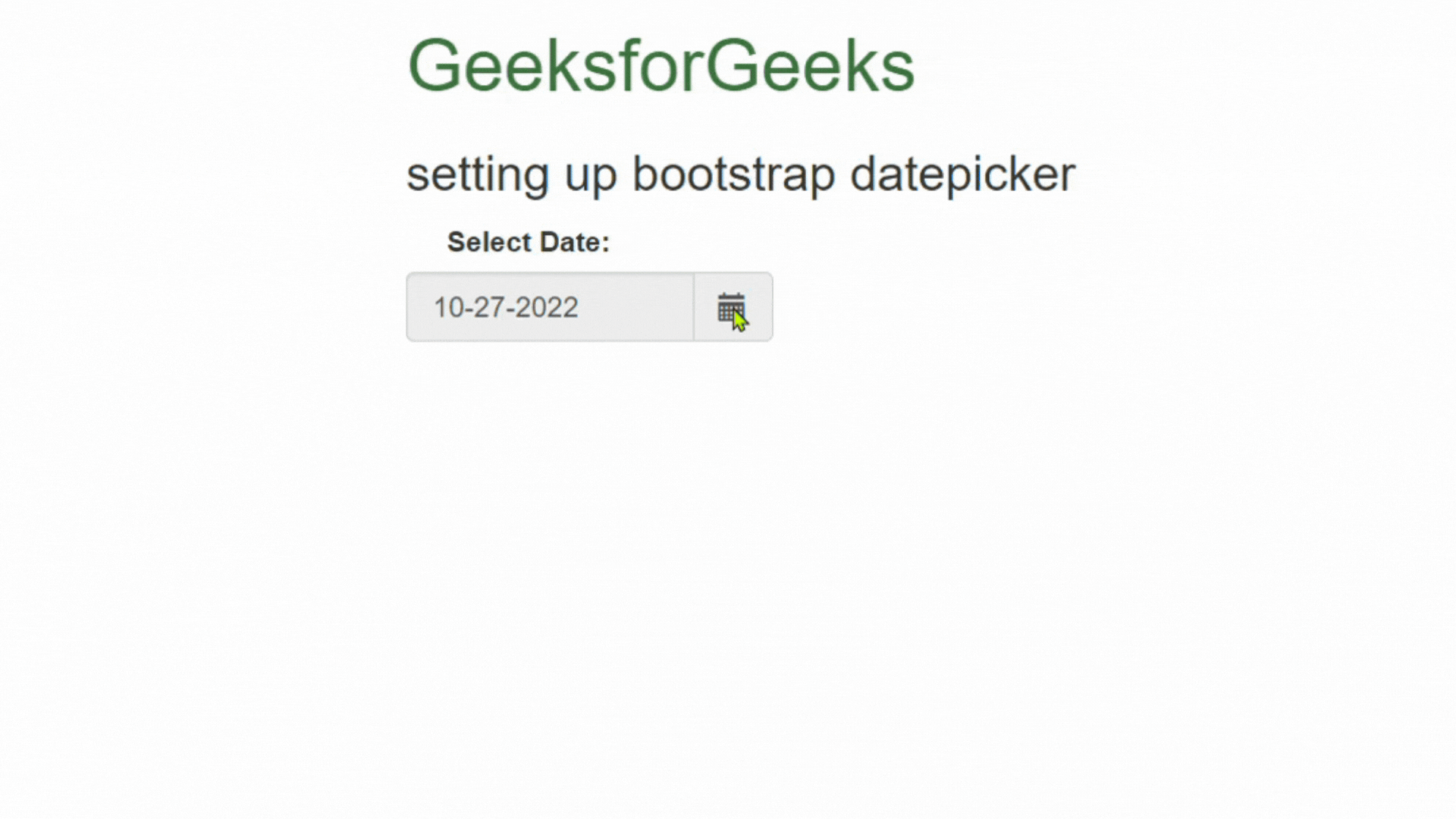 How to setting up Datepicker in Bootstrap ?
