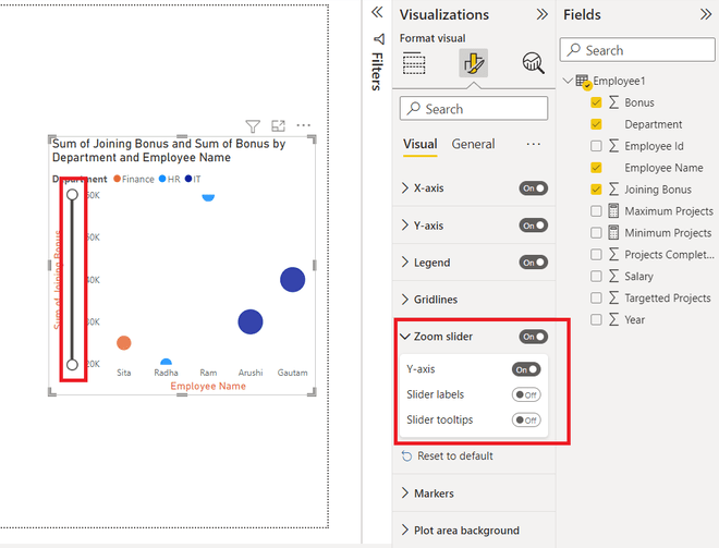Power BI Format Scatter Chart