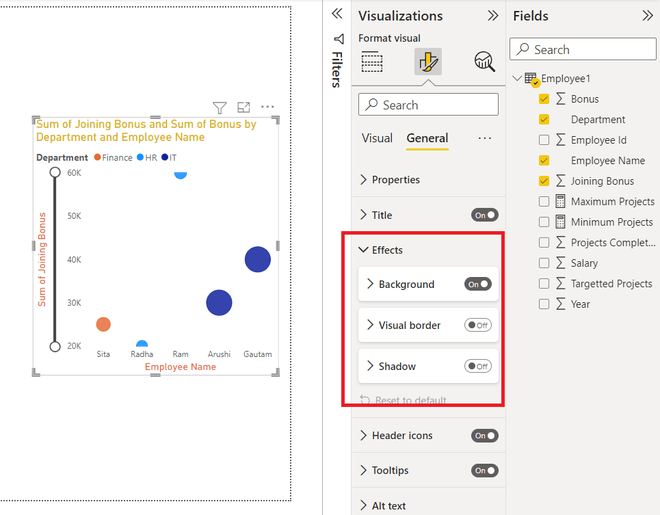Power BI Format Scatter Chart