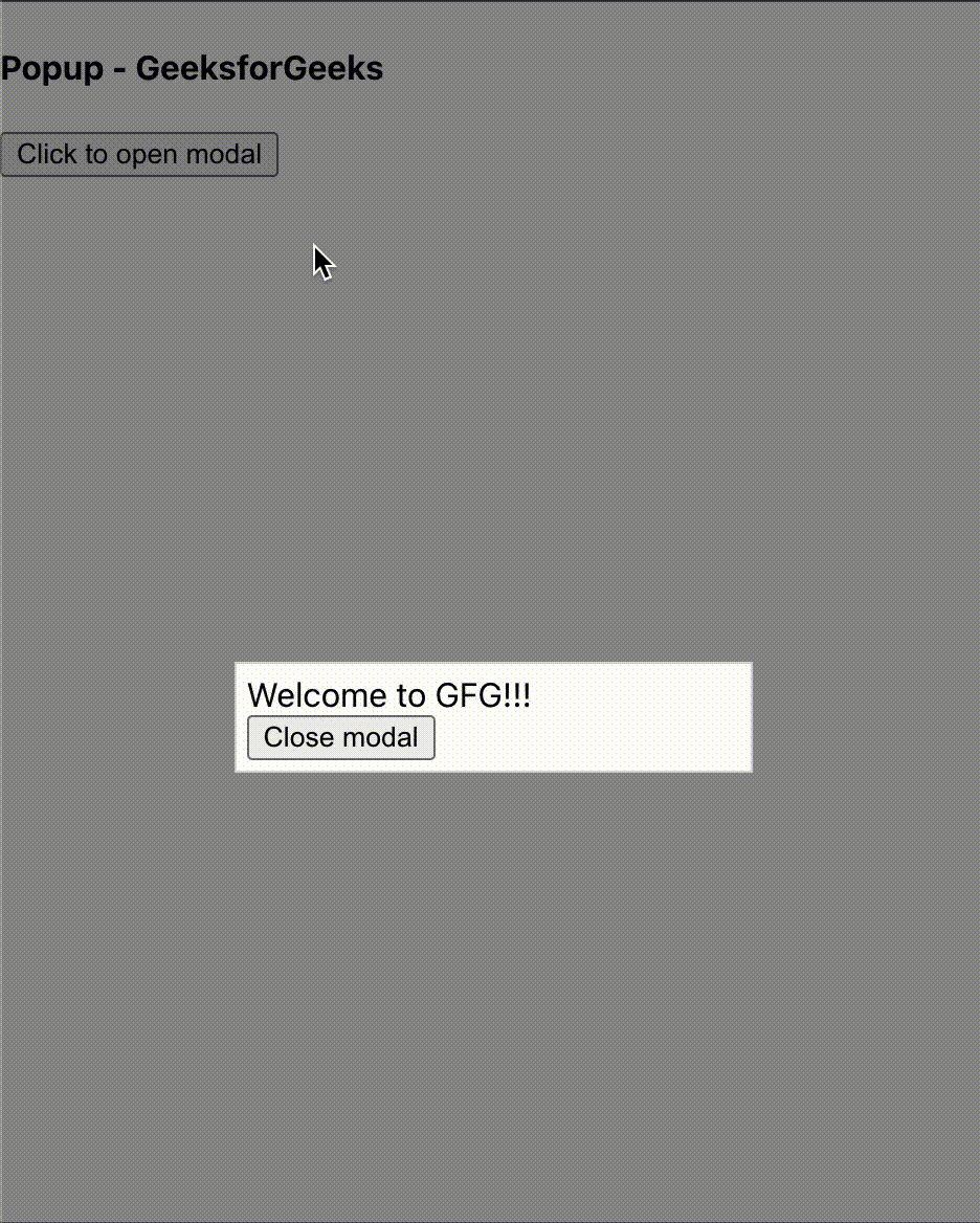 How to create Popup box in React JS ?