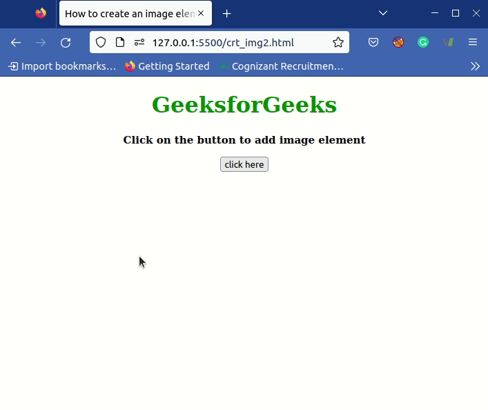 How to Create an Image Element Dynamically using JavaScript?