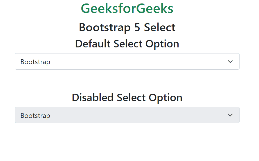 Bootstrap 5 Select