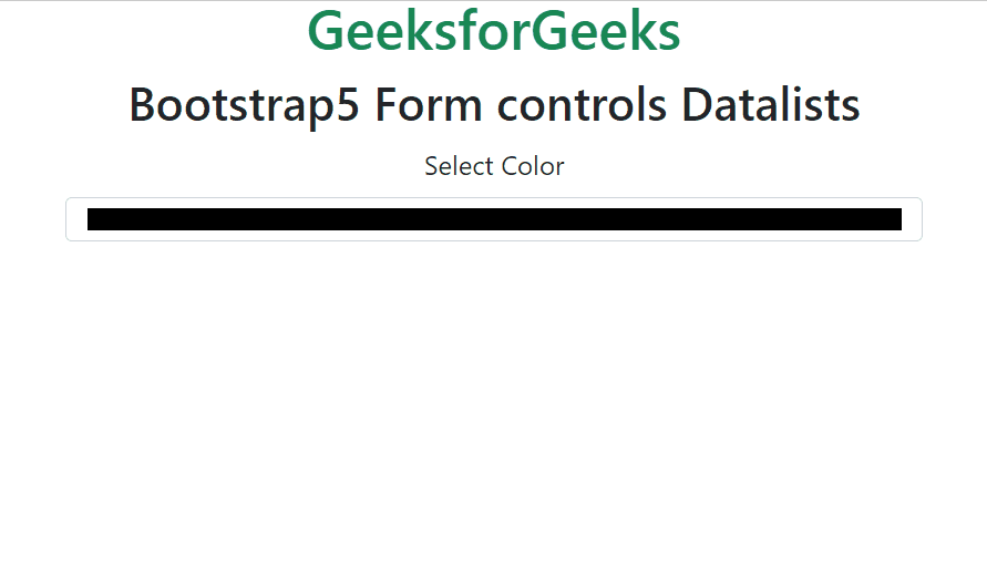Bootstrap 5 Form controls Datalists