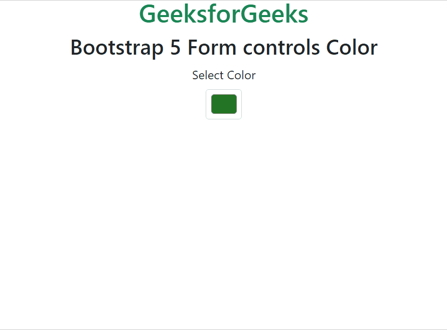 Bootstrap 5 Form controls Color
