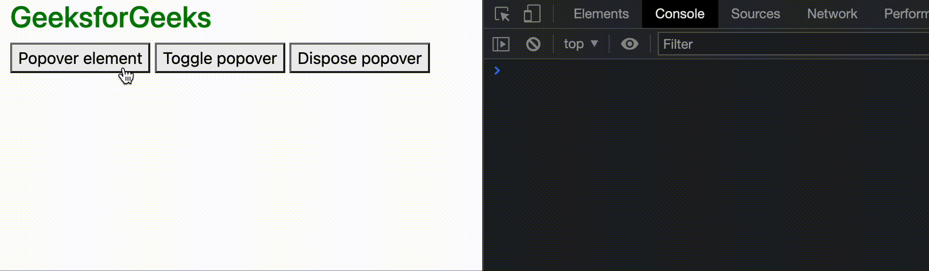 Bootstrap 5 Popovers Methods