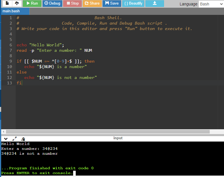 How to Check if a Variable Is a Number in Bash