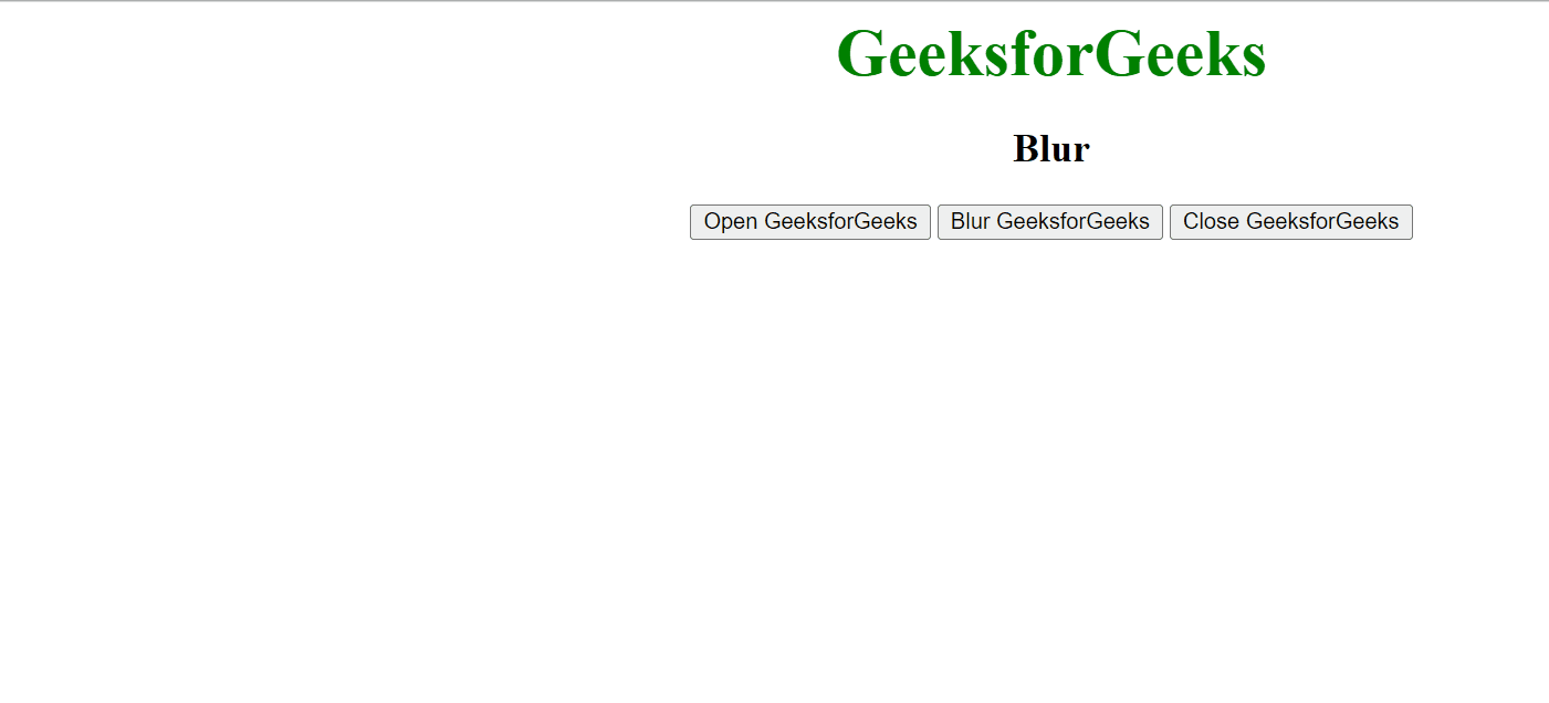 JavaScript window.open() Method
