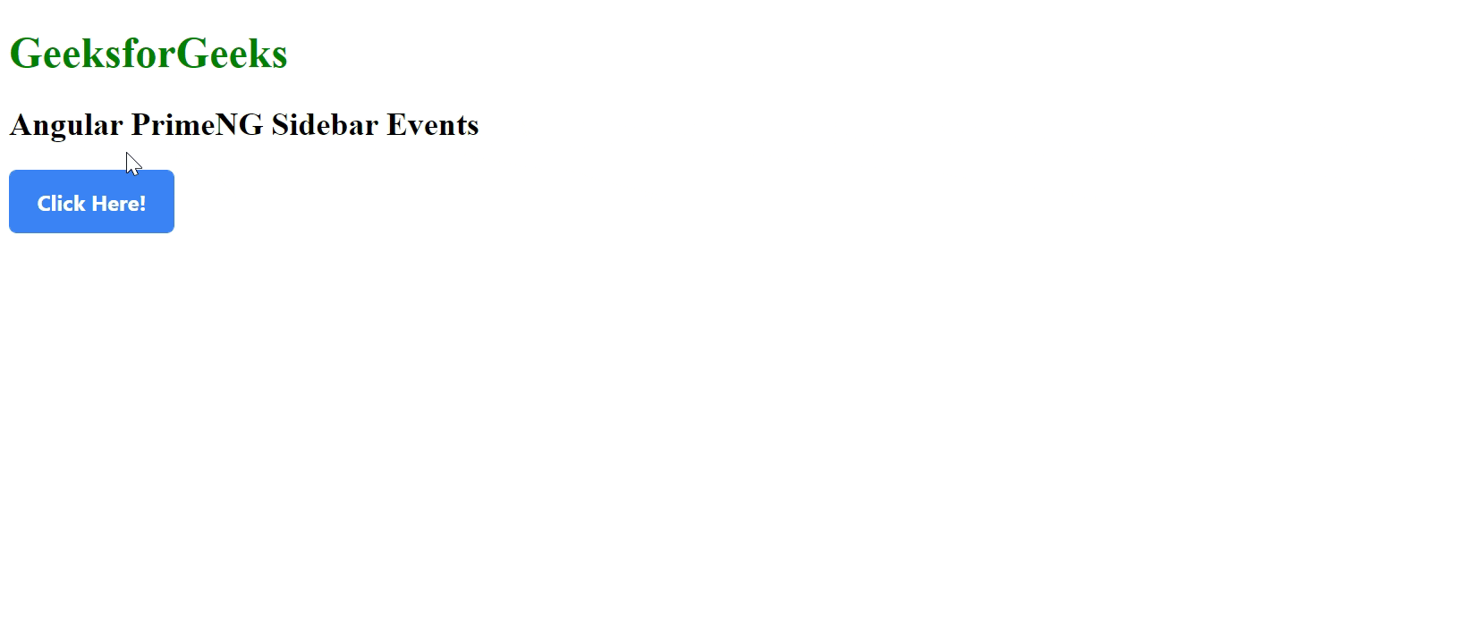 Angular PrimeNG Sidebar Events