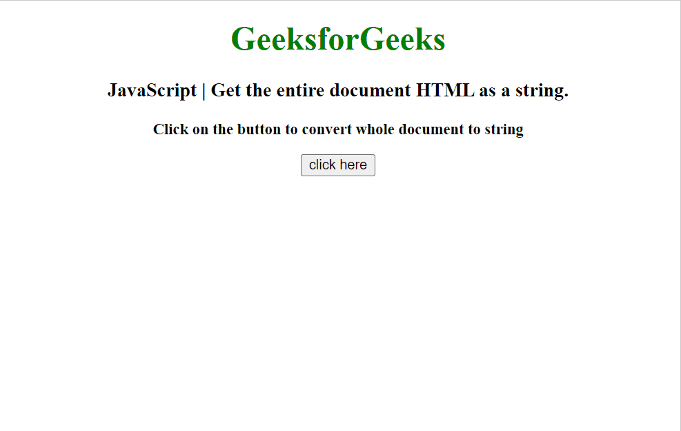 How to get the entire HTML document as a string in JavaScript