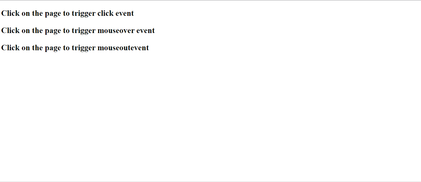 How to trigger events in JavaScript ?