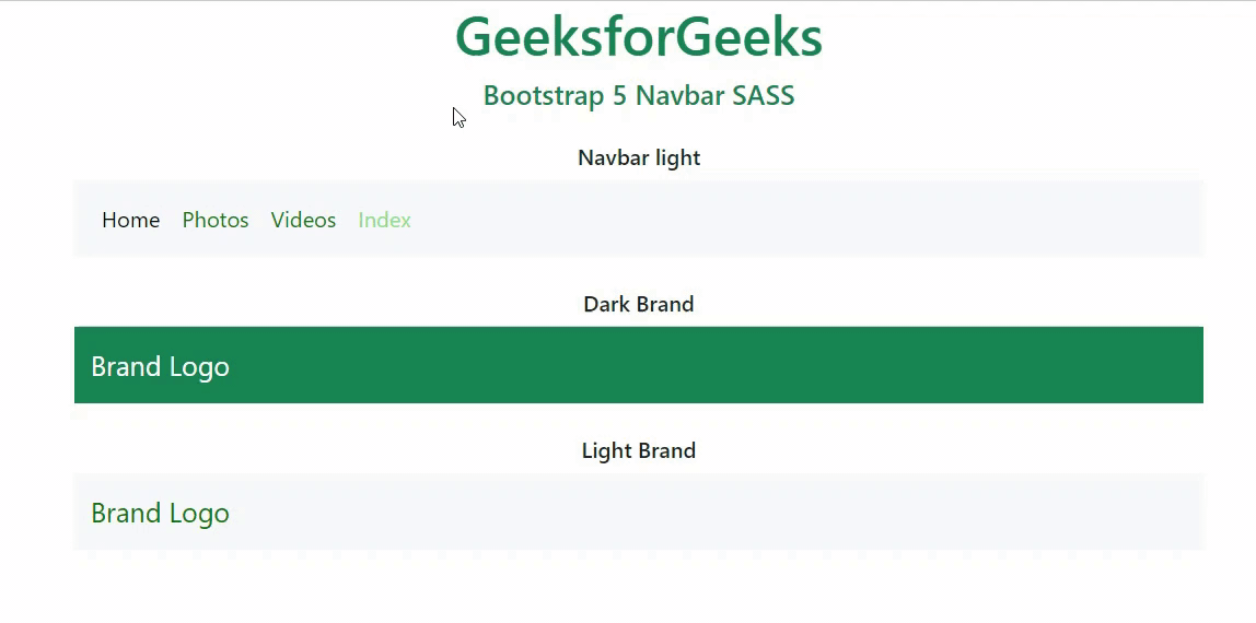 Bootstrap 5 Navbar SASS