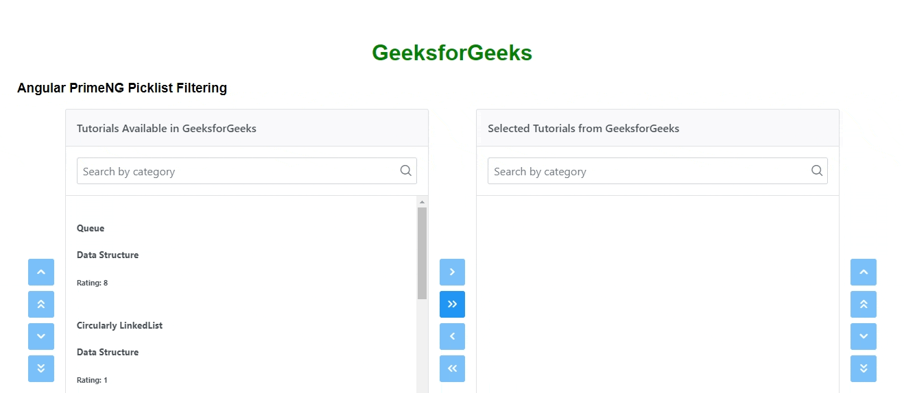 Angular PrimeNG PickList Filtering